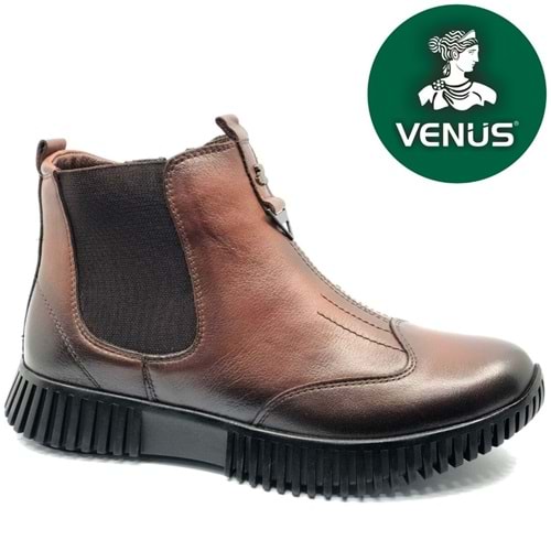 Venüs Turgana Hakiki Deri Düz Kaymaz Taban Ortopedik Kadın Bot