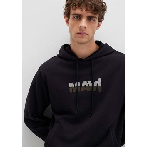 Mavi 0S10395-70219 Logo Baskılı Kapüşonlu Erkek Sweatshirt