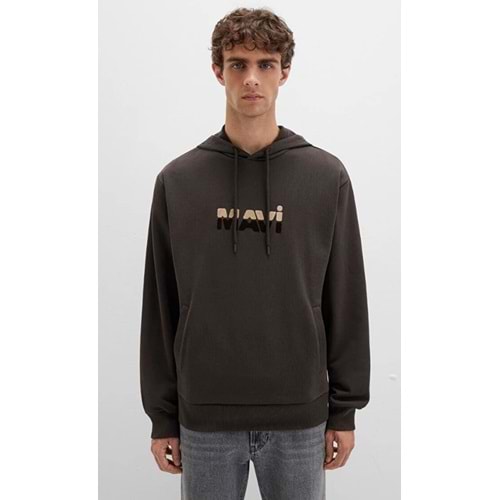 Mavi 0S10395-70219 Logo Baskılı Kapüşonlu Erkek Sweatshirt