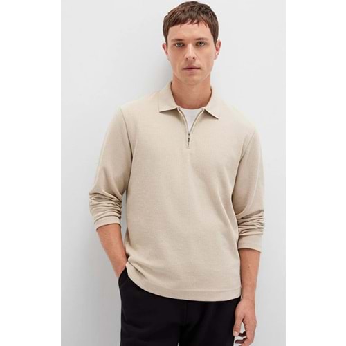 Mavi 0613045-70039 Yarım Fermuarlı Uzun Kollu Tişört Erkek T-Shirt