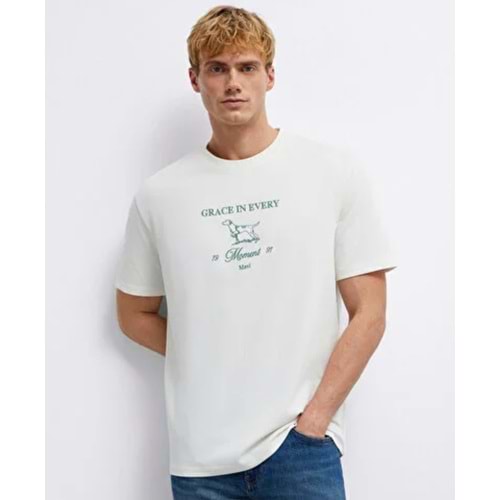 Mavi M0613159-81964 Grace In Every Nakışlı Tişört Erkek T-Shirt