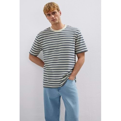 Mavi M0613166-70490 Çizgili Tişört Erkek T-Shirt