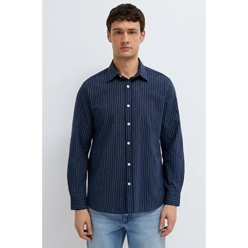 Mavi M0212004-91566 Keten Karışımlı Gömlek Regular Fit Erkek Gömlek