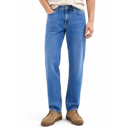 Mavi M0010039-A3297 Lisbon Mavi Mid Blue Edition Linen Jean Pantolon Erkek Kot Pantolon