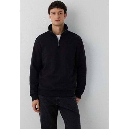 Mavi M0S20027-900 Mavi Yarı Fermuarlı Erkek Sweatshirt