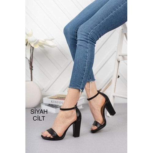 Kocamanlar 5231 İnce Platform Tek Bant Kadın Topuklu Ayakkabı