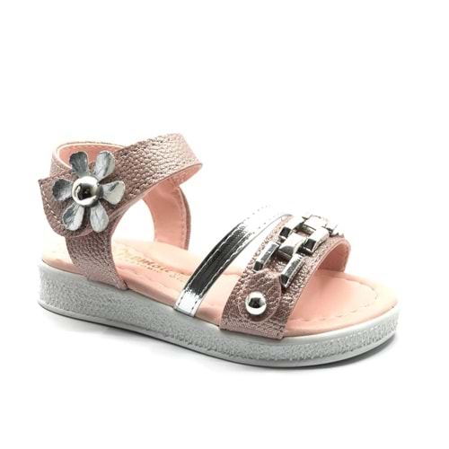 İremsu Kız Çocuk Güllü Zincirli Sandalet Çocuk Ayakkabı
