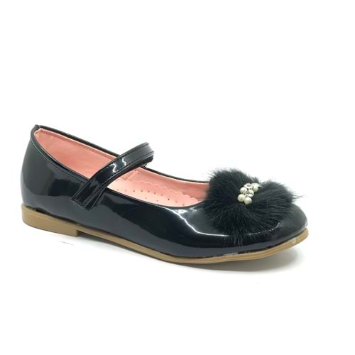 İremsu Tüylü Taşlı Cırtlı Kız Çocuk Babet Ayakkabı