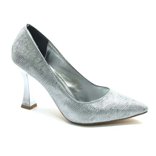Seribo Desen Detaylı Stiletto Kadın Topuklu Ayakkabı
