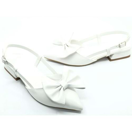 Feles Kurdela Detaylı Arkası Açık Kadın Babet Ayakkabı