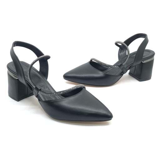 Mehtap Şerit Taşlı Kadın Abiye Topuklu Ayakkabı