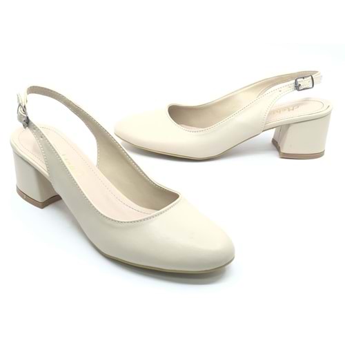 Mehtap Arkası Açık Klasik Kadın Topuklu Ayakkabı