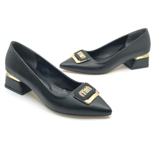 Mehtap Toka Detaylı Kısa Topuklu Kadın Babet Ayakkabı