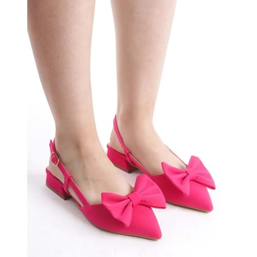 Feles Kurdela Detaylı Arkası Açık Kadın Babet Ayakkabı