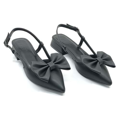 Feles Kurdela Detaylı Arkası Açık Kadın Babet Ayakkabı