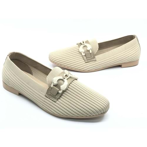 Marry Pace 883170 Toka Detaylı Triko Kadın Babet Ayakkabı