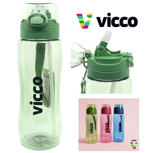 Vicco Su Matarası Kilitli Kapak Tritan Matara Suluk 750 ML