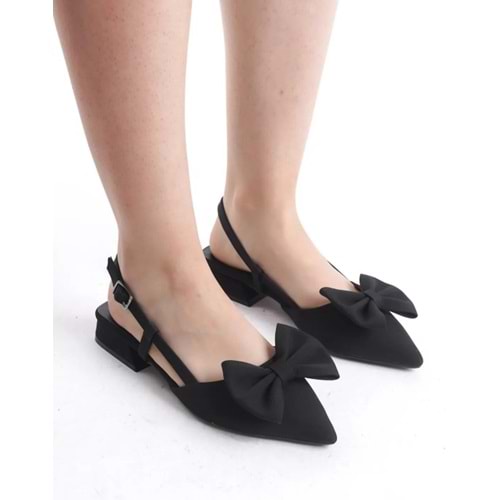 Feles Kurdela Detaylı Arkası Açık Kadın Babet Ayakkabı