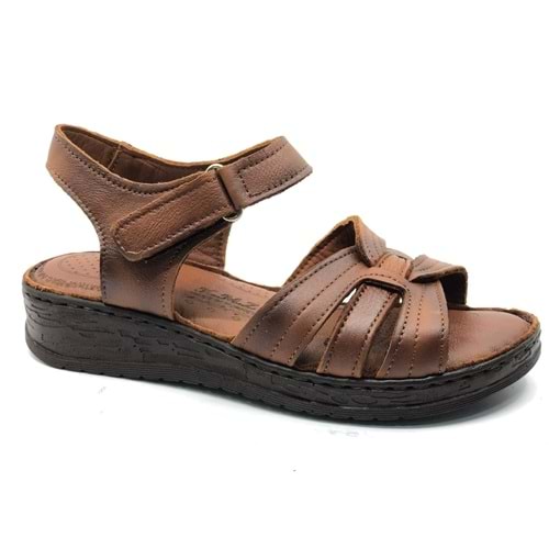 Kocamanlar 8712 Hakiki Deri Comfort Ortopedik Kadın Sandalet