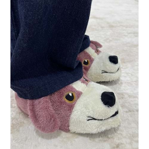 Kocamanlar Sevimli Köpek Figürlü Unisex Hayvanlı Panduf