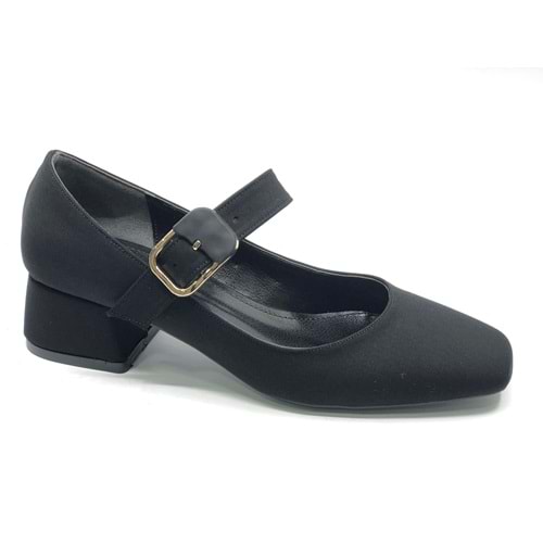 Feles Rondir Detaylı Küt Burun Topuklu Kadın Ayakkabı