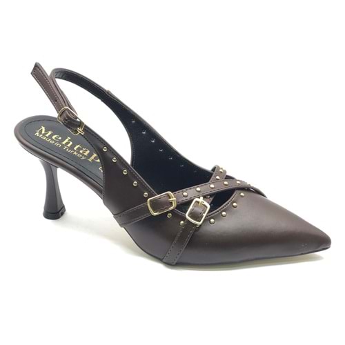 Mehtap Toka Detaylı Arkası Açık Stiletto Kadın Topuklu Ayakkabı