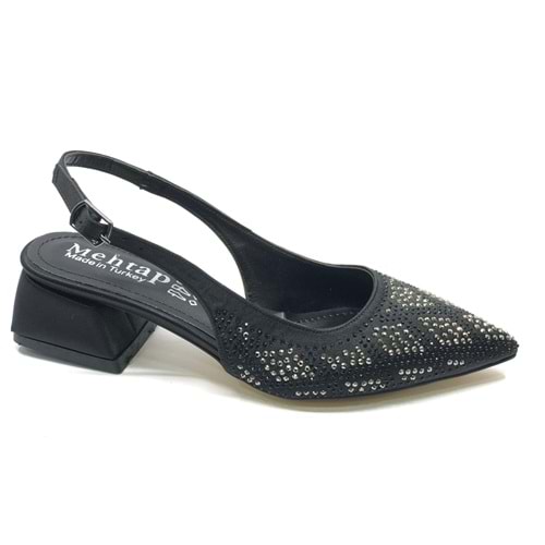 Mehtap Taş Detaylı Arkası Açık Klasik Kadın Topuklu Ayakkabı