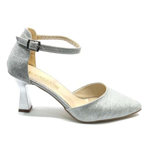 İremsu Çupra Saten Detaylı 8 Cm Topuklu Stiletto Kadın Topuklu Ayakkabı