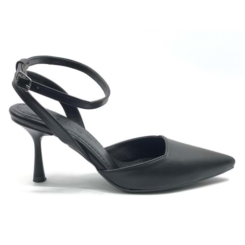 Feles Arkası Açık Stiletto Kadın Topuklu Ayakkabı