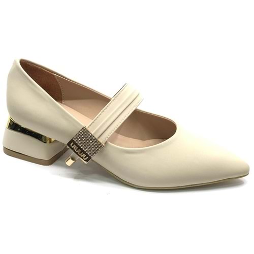 Feles Blower Detaylı Sivri Burun Topuklu Kadın Ayakkabı