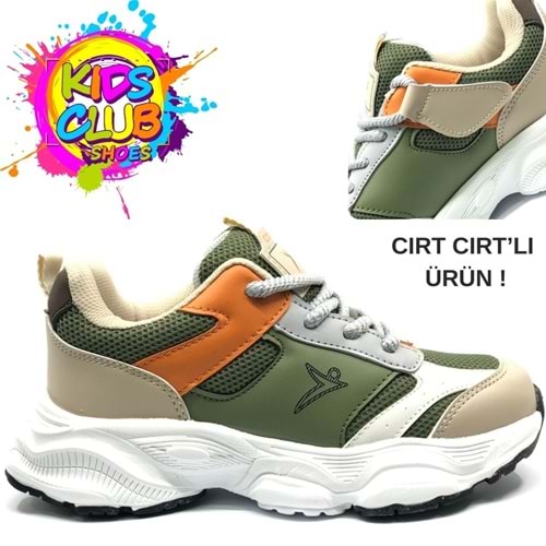 Cool Birian-26 Bağcık Görünümlü Cırt Cırtlı Sneaker Ortopedik Çocuk Spor Ayakkabı