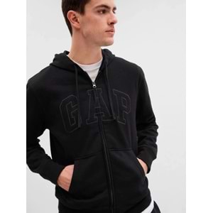 Gap V-Heritage Gap Logo Fz 499917 Erkek Kapüşonlu Fermuarlı Sweatshirt