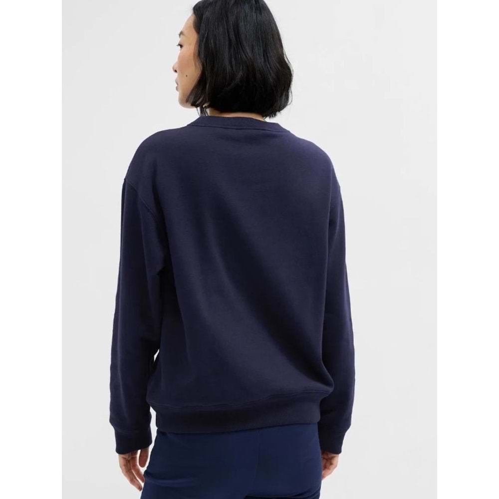 Gap Logo V-Gap Herıtage Crew-554936002 Bisiklet Yaka Fleece Sweatshirt Kadın Sweatshirt