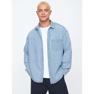 Gap Denim Big Gömlek 589582 Erkek Kot Gömlek
