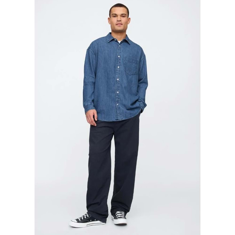 Gap Denim Big Gömlek 589790 Erkek Kot Gömlek