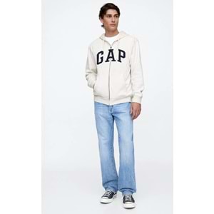 Gap V-Heritage Gap Logo Fz-Snl 674144 Erkek Kapüşonlu Fermuarlı Sweatshirt