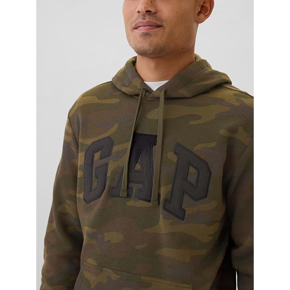 Gap V-Prınted Herıtage Logo Po 718935000 Erkek Kapüşonlu Sweatshirt