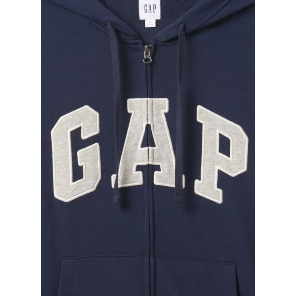 Gap V-Frch Ft Herıtage Logo Po Fz - 868454004 Erkek Kapüşonlu Fermuarlı Sweatshirt