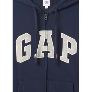 Gap V-Frch Ft Herıtage Logo Po Fz - 868454004 Erkek Kapüşonlu Fermuarlı Sweatshirt