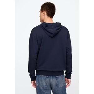 Gap V-Frch Ft Herıtage Logo Po Fz - 868454004 Erkek Kapüşonlu Fermuarlı Sweatshirt