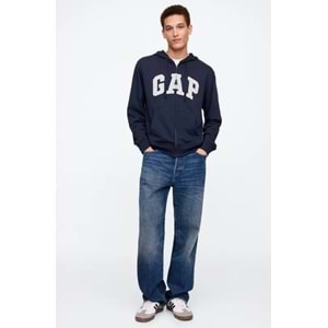 Gap V-Frch Ft Herıtage Logo Po Fz - 868454004 Erkek Kapüşonlu Fermuarlı Sweatshirt