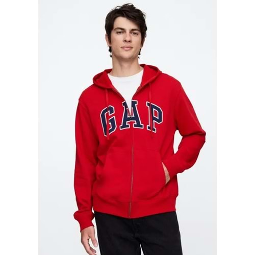 Gap V-Frch Ft Herıtage Logo Po Fz - 868454002 Erkek Kapüşonlu Fermuarlı Sweatshirt