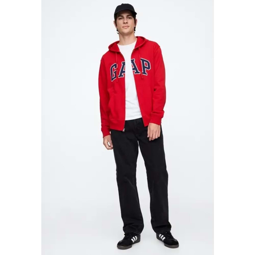 Gap V-Frch Ft Herıtage Logo Po Fz - 868454002 Erkek Kapüşonlu Fermuarlı Sweatshirt