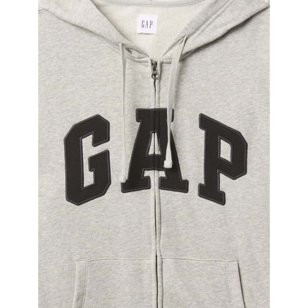 Gap V-Frch Ft Herıtage Logo Po Fz - 868454009 Erkek Kapüşonlu Fermuarlı Sweatshirt