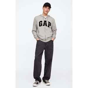 Gap V-Frch Ft Herıtage Logo Po Fz - 868454009 Erkek Kapüşonlu Fermuarlı Sweatshirt