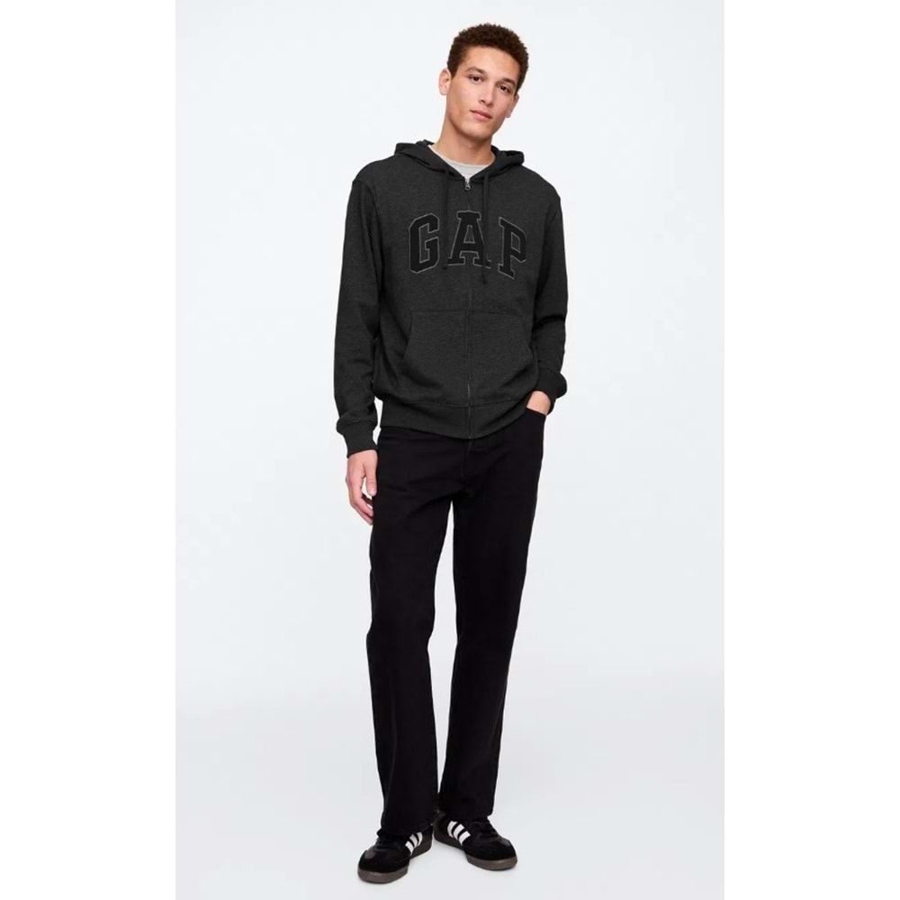 Gap V-Frch Ft Herıtage Logo Po Fz - 868454012 Erkek Kapüşonlu Fermuarlı Sweatshirt