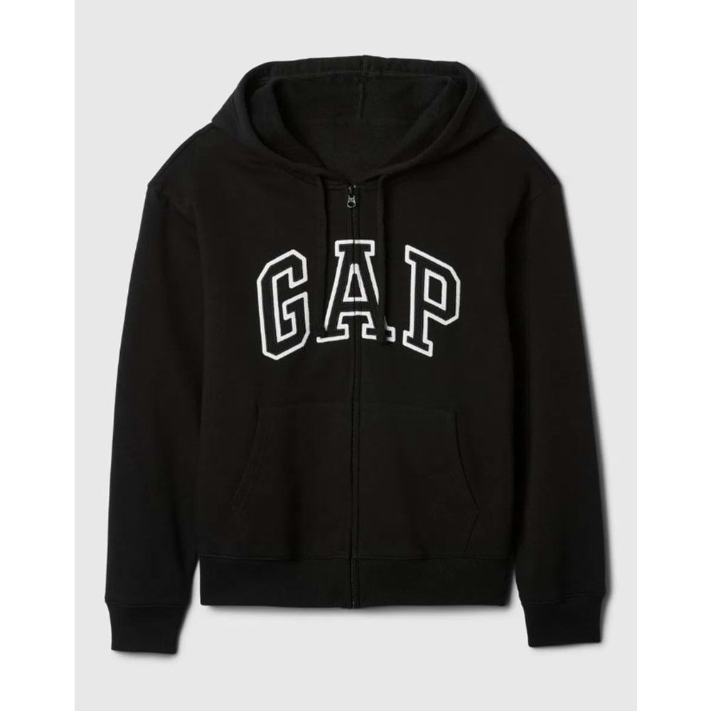 Gap V-Gap Logo Fleece Herıtage Fz Hd 678782 Hoodie Kapüşonlu Fermuarlı Kadın Sweatshirt