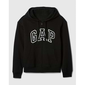 Gap V-Gap Logo Fleece Herıtage Fz Hd 678782 Hoodie Kapüşonlu Fermuarlı Kadın Sweatshirt