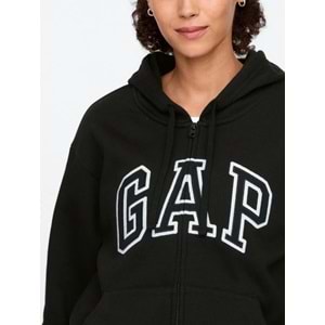 Gap V-Gap Logo Fleece Herıtage Fz Hd 678782 Hoodie Kapüşonlu Fermuarlı Kadın Sweatshirt