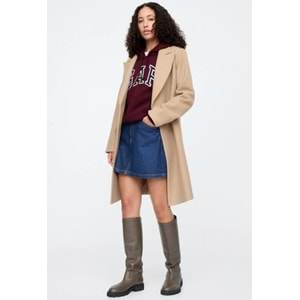 Gap V-Gap Logo Fleece Herıtage Fz Hd 678782 Hoodie Kapüşonlu Fermuarlı Kadın Sweatshirt